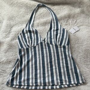 NWT Ardene Striped Halter Neck Top